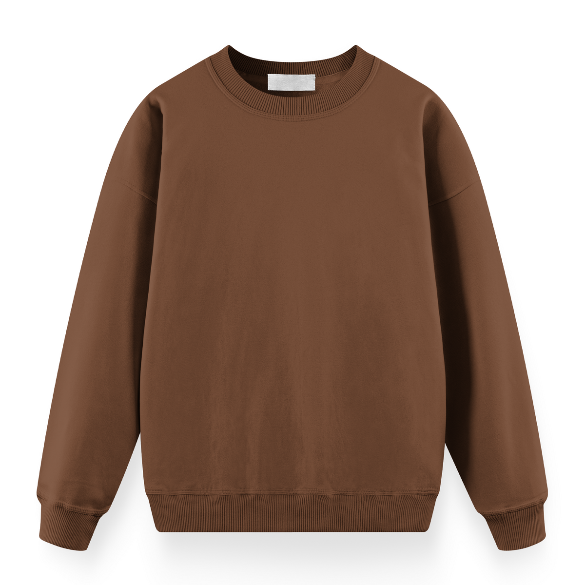 Oversize Sweatshirt Unisex Kahverengi - Ön