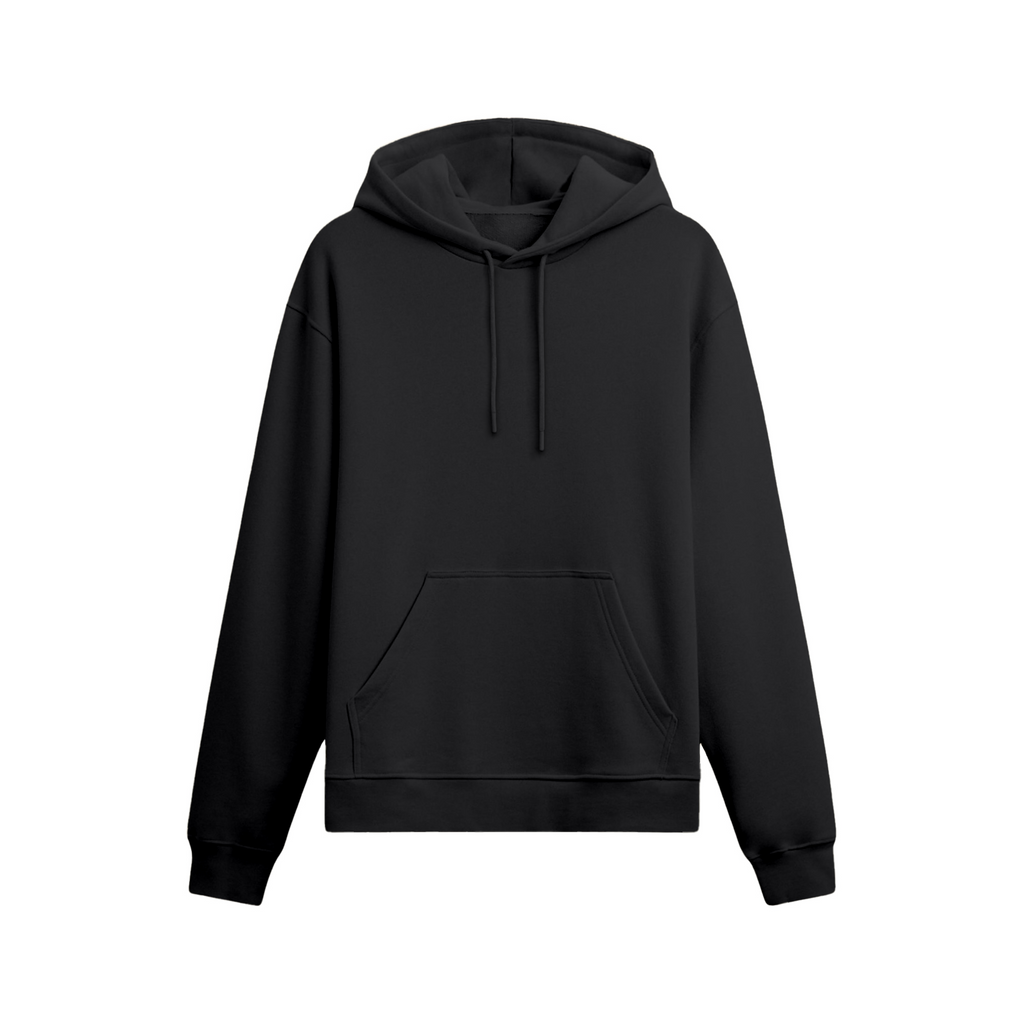 Oversize Hoodie Unisex Siyah - Ön