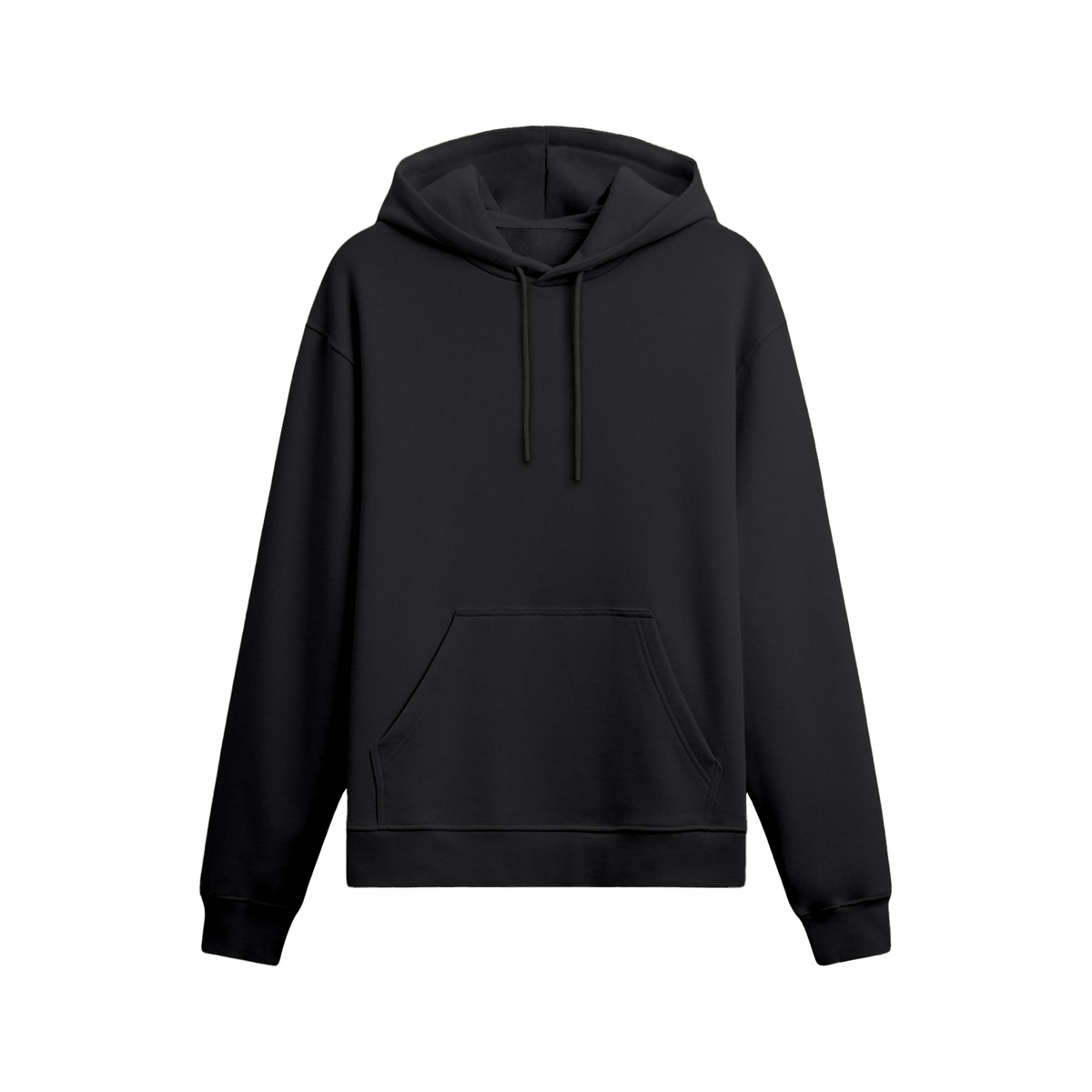 Oversize Hoodie Unisex Siyah - Ön