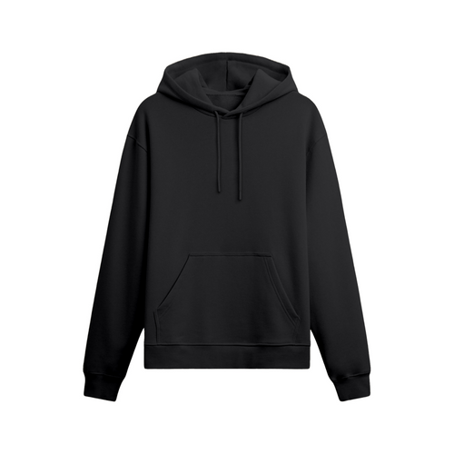 Oversize Hoodie Unisex Siyah - Ön