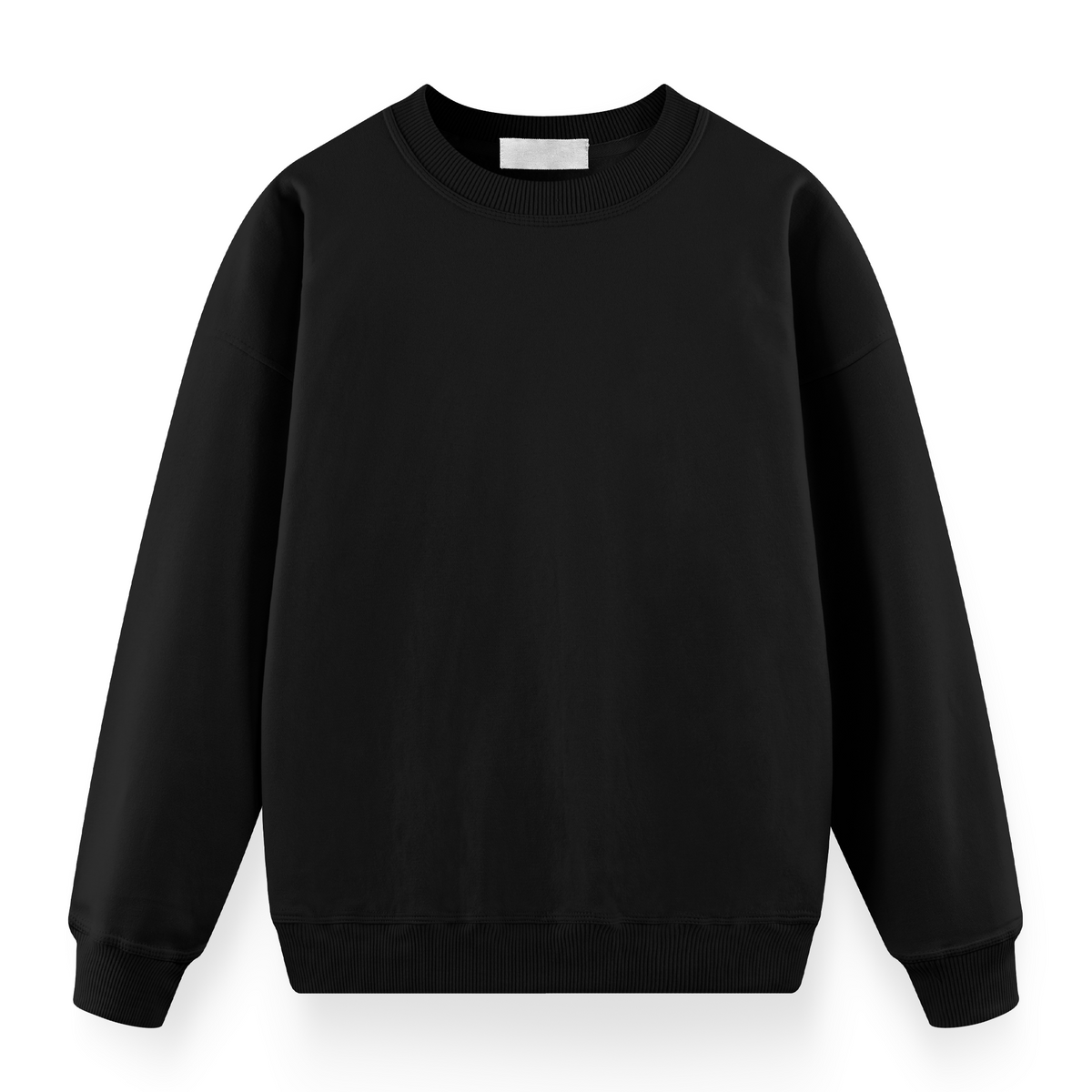Oversize Sweatshirt Unisex Siyah - Ön